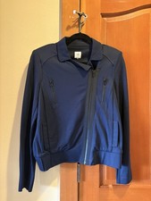 cabi Navy Blue Medium Jacket with Asymmetric Zipper