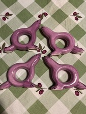 Set of Four Seal Serviet/Napkin Rings Mauve, Novelty