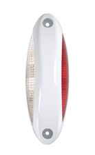 Luce ingombro - 4 Led - 12/24V - Bianco/Rosso - Scocca bianco