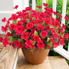 Fake Hibiscus Artificial Flowers for Outdoors Spring Summer Decoration, 6 Bun...