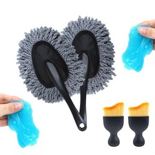 Car Cleaning Kit: Duster, Brush, Gel for Cars, Trucks, SUVs, RVs - 6 Pack