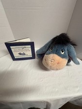1999 Mattel Talking Eeyore Plush Stuffed Animal Disney w/Book TESTED Working