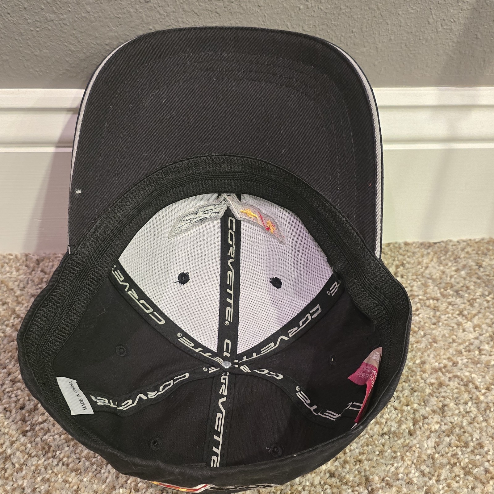 Corvette Baseball Cap Corvette Flags Black Flex F… - image 6