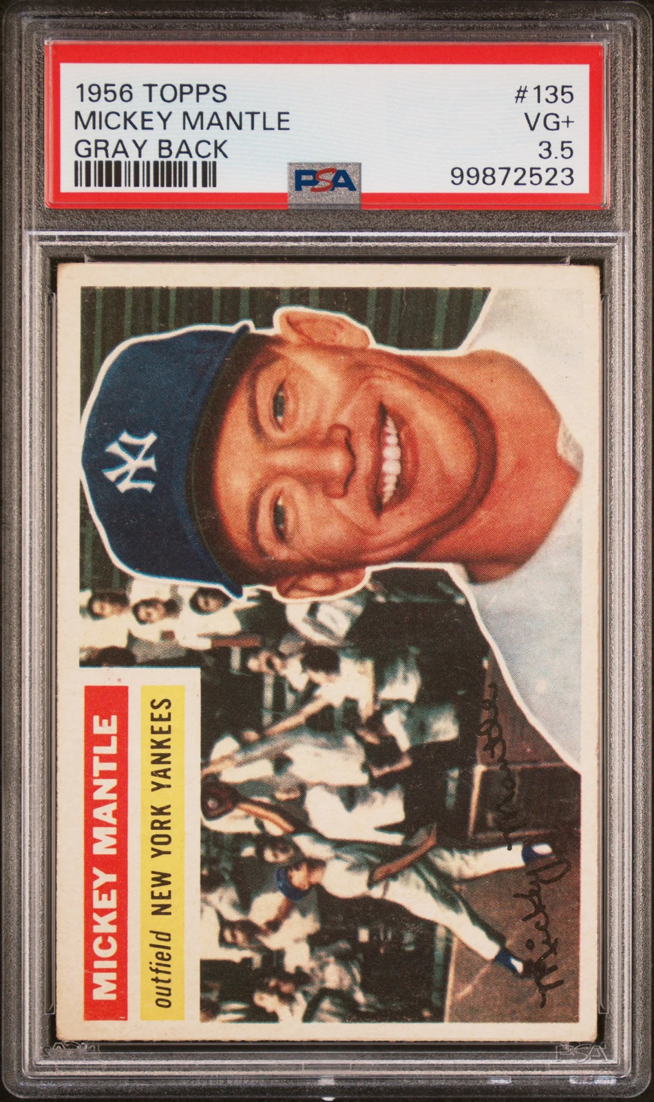 1956 Topps Mickey Mantle #135 Gray Back PSA 3.5