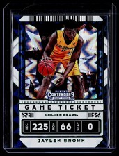 2020 Panini Contenders Draft Picks #10 Jaylen Brown Game Ticket Blue Explosion
