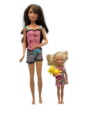 2011 Barbie Sisters Sleep Out Skipper Chelsea Doll Sleepover Camping X9053