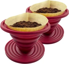 2 Pieces Attsky Collapsible Pour Over Coffee Dripper for Camp Coffee,... 