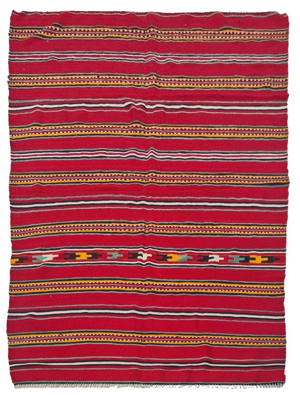 Rare Hand Knotted Vintage Russian Julkrus Kilim Kilm Wool Area Rug 9 x 5 Ft