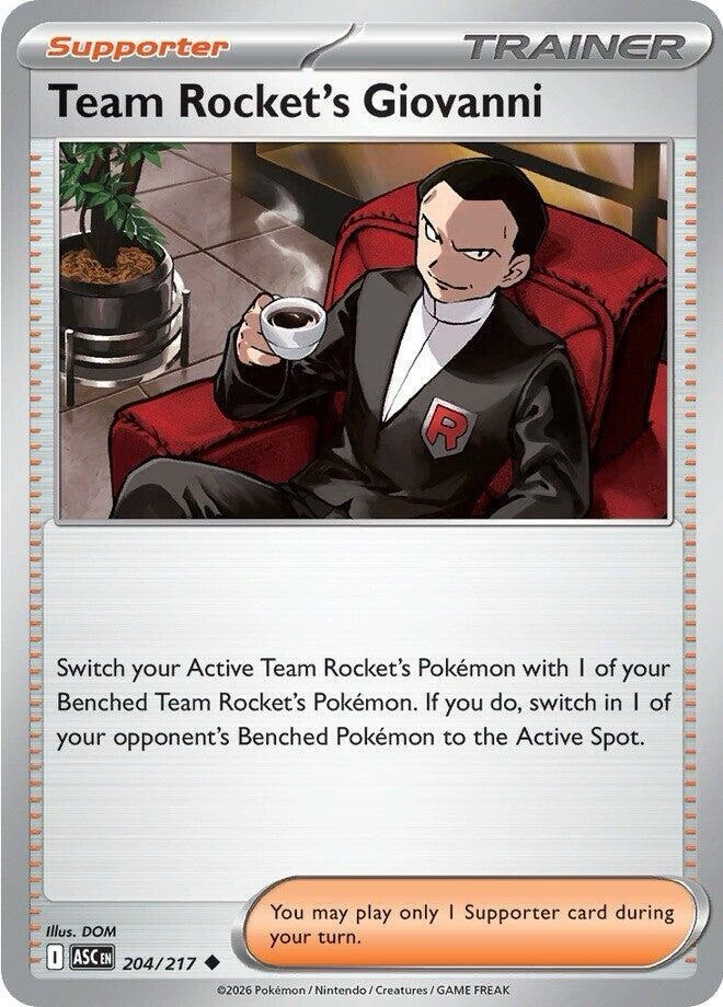 Team Rocket’s Giovanni 204/217 - ASC Trainer - Ascended Heroes - Pokémon TCG NM