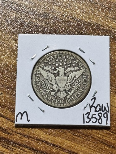 1915 S Barber Silver Quarter Nice VF Very Fine Coin (Raw13589) - Picture 2 of 2