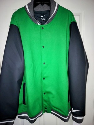 Nike Green Team Letterman Football Bomber Jacket Mens Large NWT