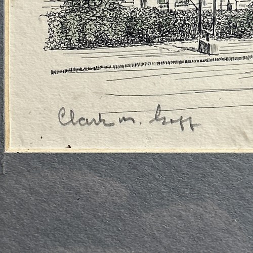 Clark M. Goff Framed And Matted 12x10 Signed Print 1980 Colonial Style Vintage - Picture 3 of 8