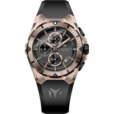 Technomarine Men's Watch Ocean Victory Chrono Black Silicone Strap TM-318146