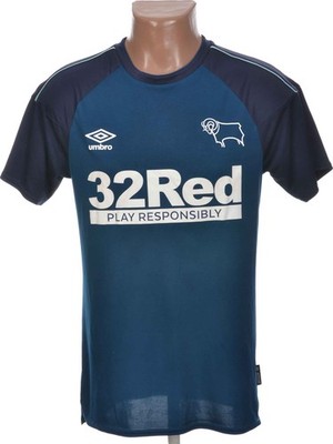 DERBY COUNTY 2020 2021 AWAY FOOTBALL SHIRT UMBRO SIZE S ADULT