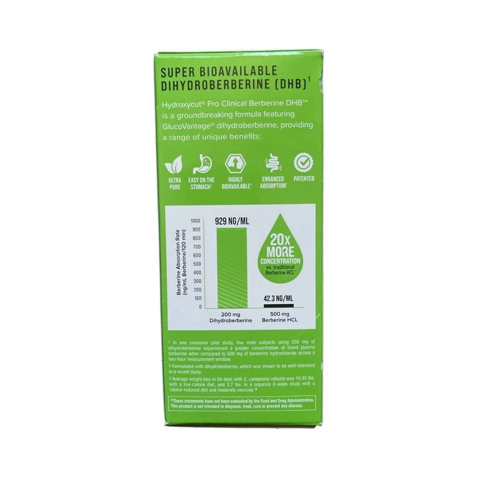 Hydroxycut Pro Clinical Berberine DHB - 60 Cápsulas Exp: 27/07, Nuevo y Sellado Foto 3 de 4