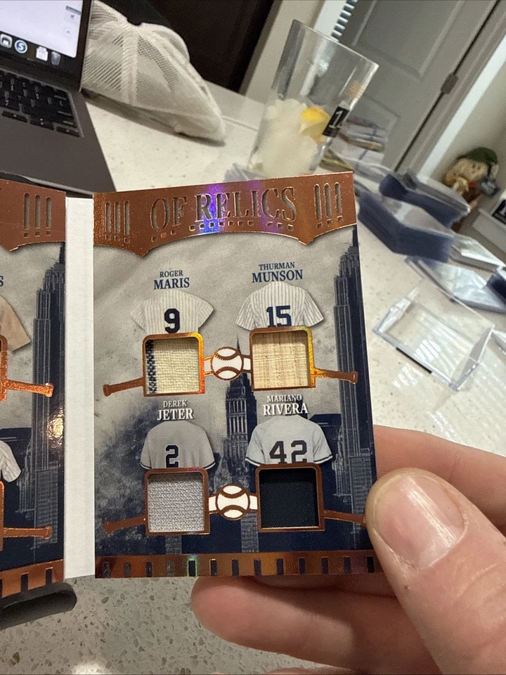 2025 Leaf Bronx Legacy Bronx Book Of Relics Game Used Memorabilia Ruth/Mantle - Image 4 of 4