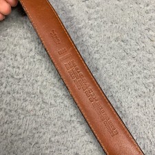 Vintage Coach 5800 Size 34 Burgundy Leather Belt Solid Brass Buckle Made in USA