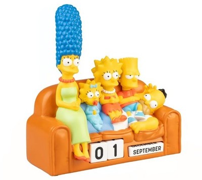 The Simpsons Family - Ewiger Kalender -  17 x 17.7 x 9 cm - super cool !