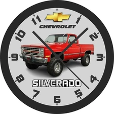 1985 Chevrolet K10 Silverado Pickup Truck Wall Clock-Choose 1 of 4 Colors