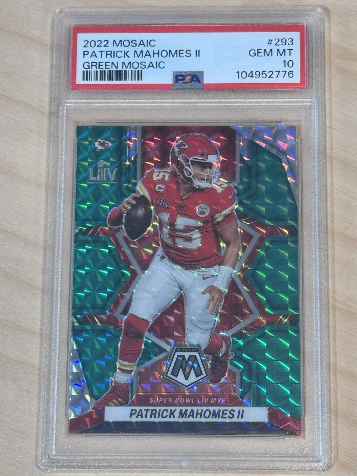Patrick Mahomes trading card