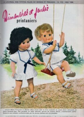 Kits De Découpe Pour Poupées Modes Et Travaux - Mars 1968, Michel Et M-Françoise