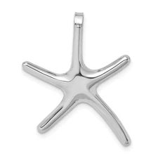 14k White Gold Starfish Chain Slide Pendant 2.19g (L- 26.25mm, W-22.55mm)