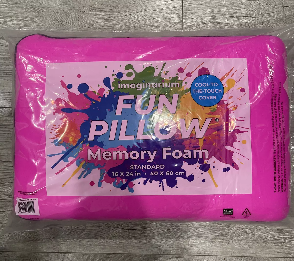 IMAGINARIUM MEMORY FOAM FUN PILLOW COOL TO THE TOUCH COVER Pink