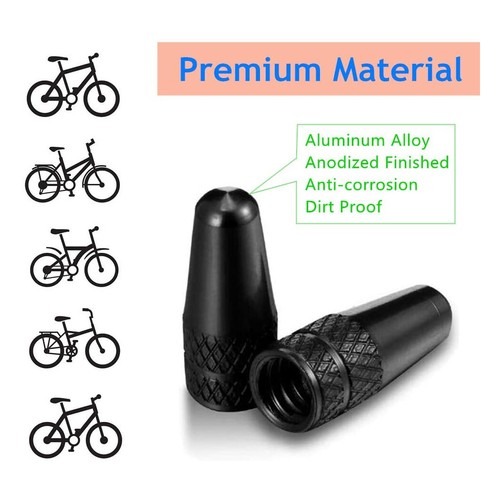 2x Bike Tube Valve Cap Aluminium Presta Light Dust Cover Caps Bicycle