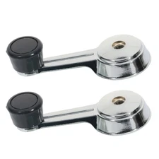 Window Crank Handle 2pcs For 81-86 Jeep CJ10 CJ7 CJ8 Chrome Black LeftRight Side