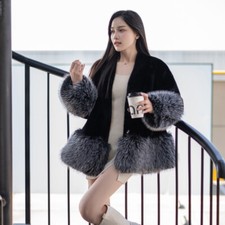 2026 Lusso Nuovo Invernale Pelliccia di Volpe Polsini Cappotto Donna Visone Pelliccia Giacca Corta Pelliccia