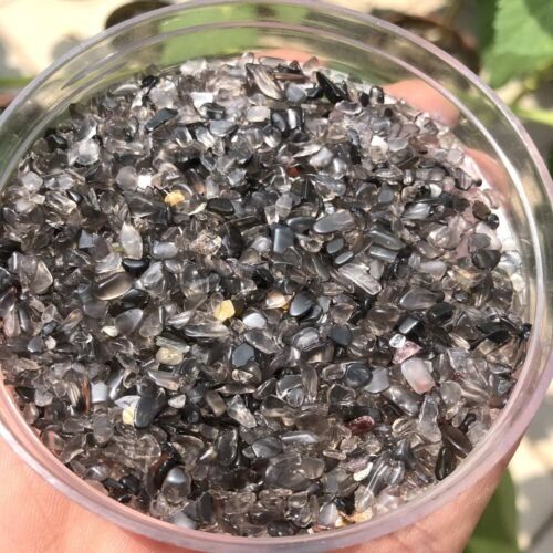 2 oz Tiny Obsidian Crystal Tumble Micro Chip Creativity Gemstone Bottle Chakra - Picture 1 of 5