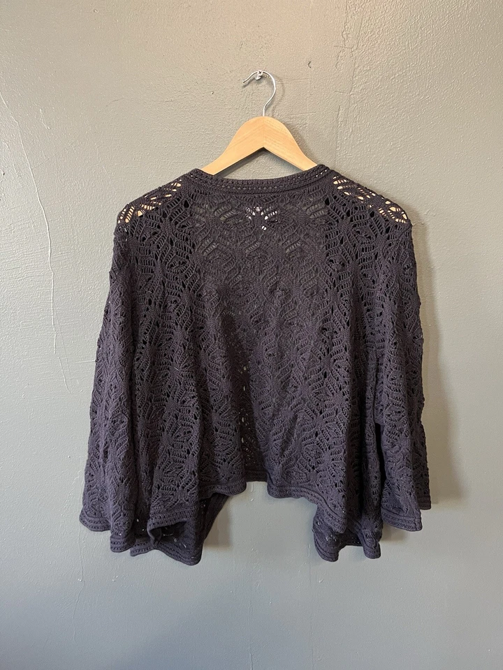 Cárdigan Avenue para mujer tejido negro encogido de hombros talla grande 26/28 Foto 2 de 3