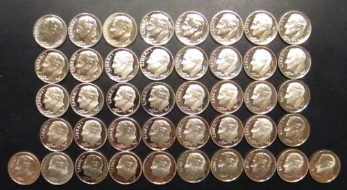 1968~2009 S Roosevelt Dime Choice Clad Proof Run 42 Coin Run Set Mint Read Below