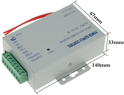 Zutrittskontrolle Netzteil Controller 12VDC 3A 110-240V Türschlossanlage K80