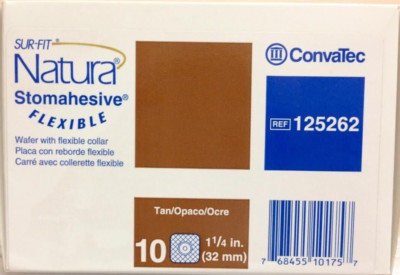 CONVATEC 125262 Natura Stomahesive Skin Barrier 4'' x 4'' Wafer 1.25'' - 10/BX