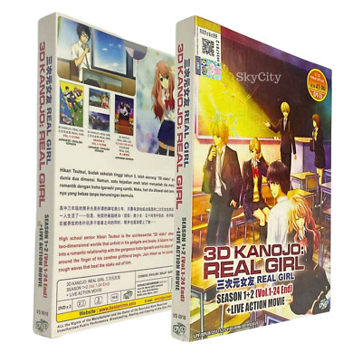 3D Kanojo: Real Girl Season 1+2 (1-24 End) (English)+Live Action Movie Anime DVD