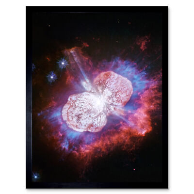 Hubble Weltraumteleskop Eta Carinae Petulant Stern Blasen gerahmt Wandbild 12x16