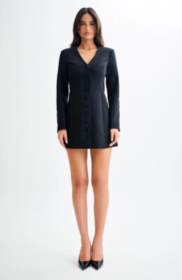 Meshki Hurley Long Sleeve Blazer Mini Dress Black size XS