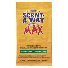 Scent-A-Way Max Dryer Sheets Fresh Earth 15 pk.