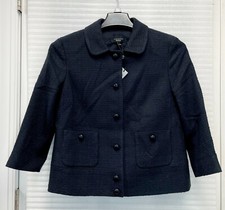 Talbots Women's Grace Fit Flatteringly Classic Black Blazer Jacket Size 8 - NWT
