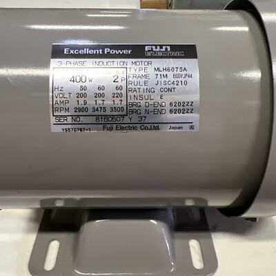 Fuji Electric MLH6075A Induction Motor 400W | eBay