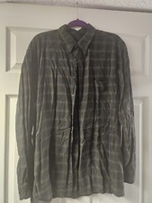 J. Ferrar JF Men Green Plaid Button Down Shirt Size Large 16/16 1/2
