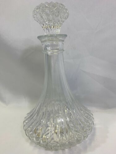 Vintage French Lead Crystal Ships Decanter