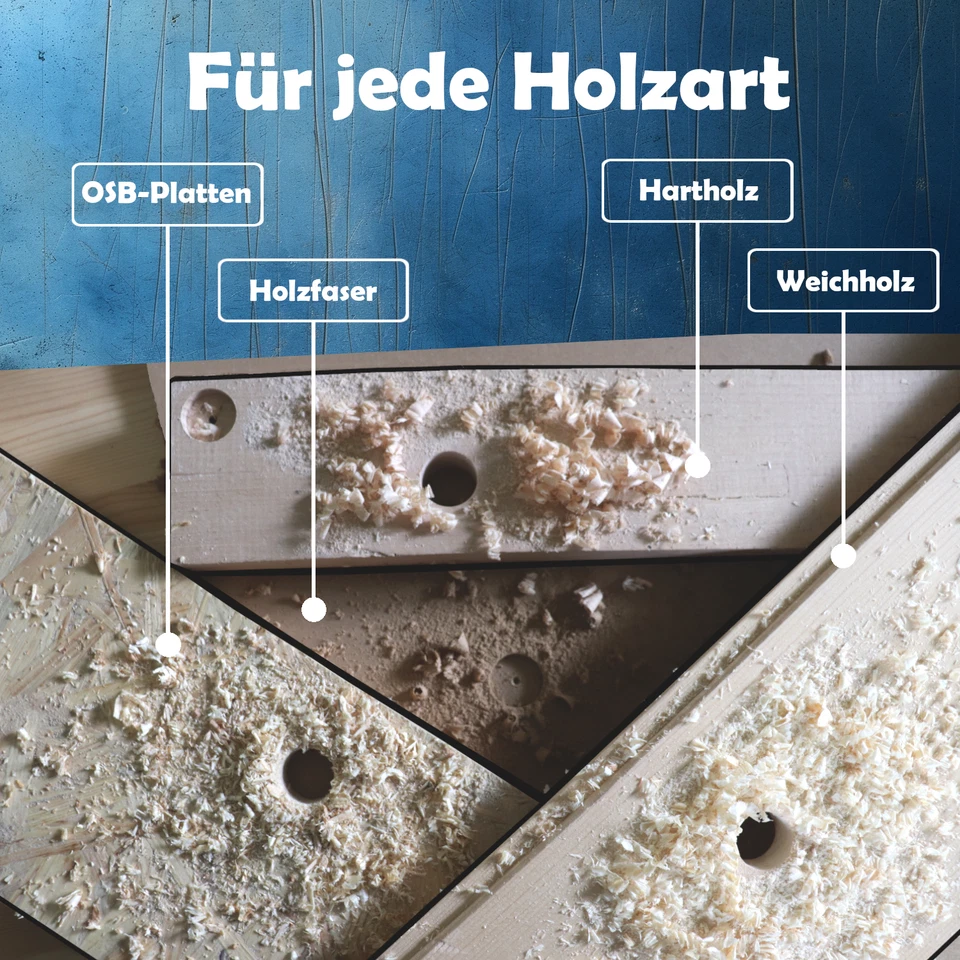 Forstnerbohrer Set Holzbohrer Satz Astlochbohrer Scharnierlochbohrer Ø 6-54 mm - Bild 4 von 4