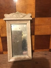 Antique Gottschalk Dollhouse Miniature Wood Mirror Gold Details Cheval Hall