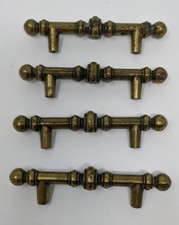 Cabinet Handle Drawer Pull Burnished Brass Bar Vtg 742-1 CAN RD 1977 Lot of 4