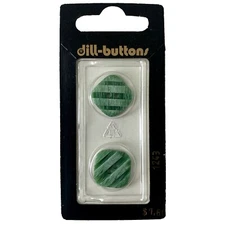 Buttons Green MCM Squircle 2-Hole 2-Pack 11/16" 18MM Vtg Dill No. 1243 Germany