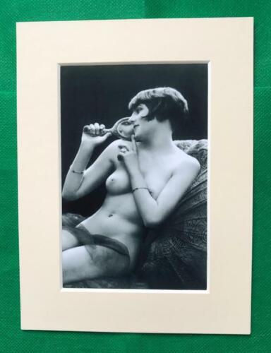 VICTORIAN EROTIC RISQUE NUDE MOUNTED REPRODUCTION PRINT,8" x 6" #6 - Picture 1 of 1