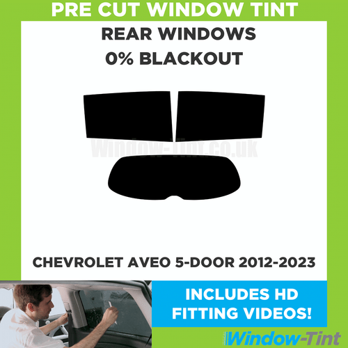 Für Chevrolet Aveo 5-door Hatchback 2012-23 Vor Cut Fenster Getönt 0% Blackout - Picture 1 of 10