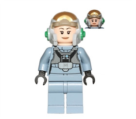 Lego Rebel Pilot A-wing 75150 Female Open Helmet Star Wars Rebels Minifigure